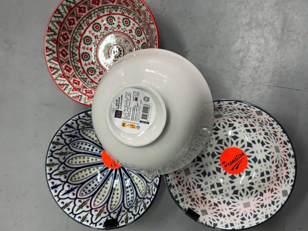 🍽️ Lot de 4 bols en porcelaine – motifs marocains – esprit artisanal ✨ – photo 4